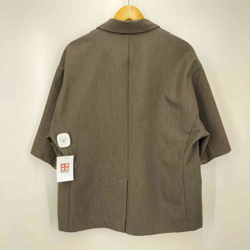 クレイル CLEL Back Brushed TR Double Breasted Short Sleeve Tailored Jacket バックブラッシュドTR ダブルブレスト半袖テーラードジャケット レディース JPN:S