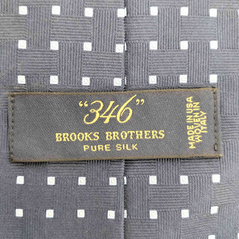 ブルックスブラザーズ 346 BROOKS BROTHERS USA製 スクエアドット PURE SILK ネクタイ メンズ