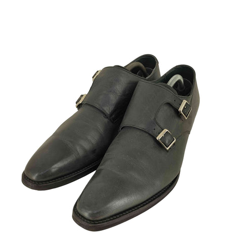 factory outlet ダブルモンク レザーシューズ メンズ JPN:26.5