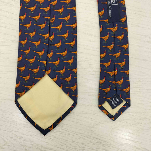 ポロバイラルフローレン Polo by RALPH LAUREN イタリア製 アニマル柄 HANDMADE シルクネクタイ メンズ