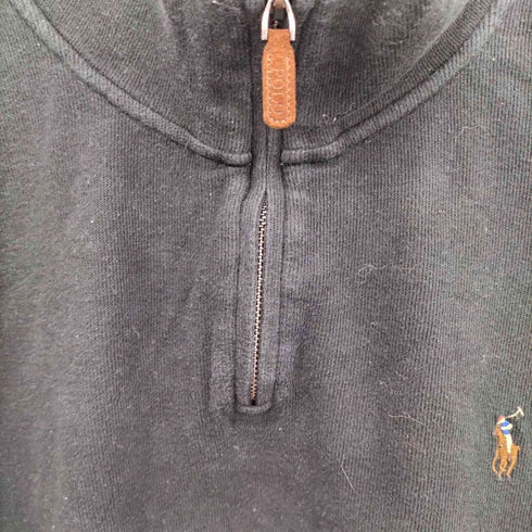 ポロラルフローレン POLO RALPH LAUREN 現行タグ ESRATE RIB ポニー刺繍 ハーフジップ スウェット メンズ import:XL