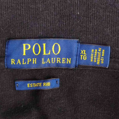 ポロラルフローレン POLO RALPH LAUREN 現行タグ ESRATE RIB ポニー刺繍 ハーフジップ スウェット メンズ import:XL