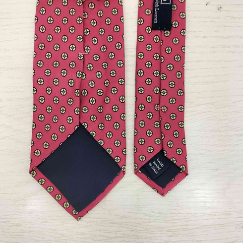 ポロバイラルフローレン Polo by RALPH LAUREN イタリア製 幾何学 HANDMADE シルクネクタイ メンズ