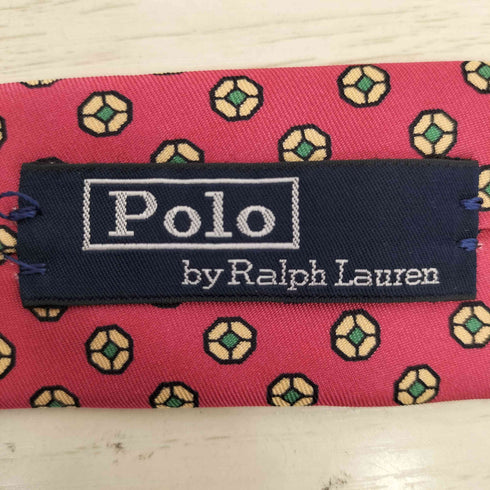 ポロバイラルフローレン Polo by RALPH LAUREN イタリア製 幾何学 HANDMADE シルクネクタイ メンズ