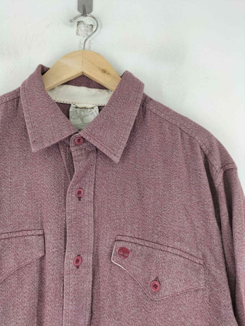 ティンバーランド Timberland ヘリンボーン ロングスリーブ シャツ メンズ import:XL