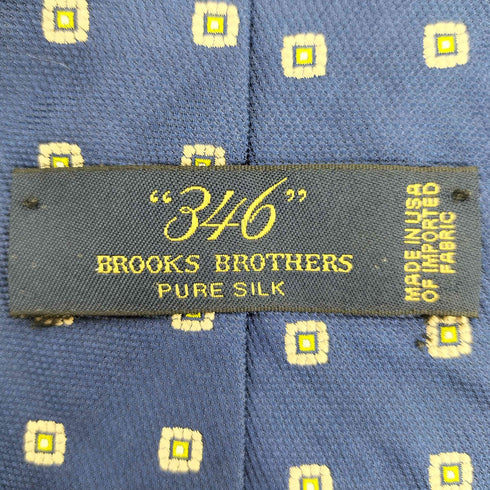 ブルックスブラザーズ 346 BROOKS BROTHERS USA製 幾何学 PURE SILK ネクタイ メンズ