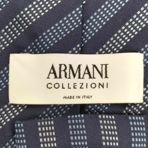 アルマーニコレツィオーニ ARMANI COLLEZIONI イタリア製 ストライプ シルク ネクタイ メンズ