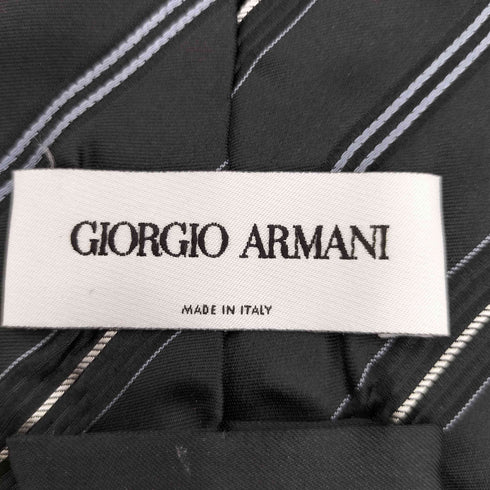 ジョルジオアルマーニ Giorgio Armani イタリア製 ストライプ シルク ネクタイ メンズ