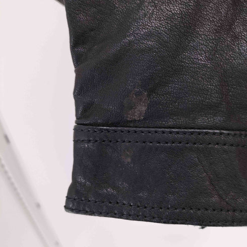 ディーアンドジードルチェアンドガッバーナ D&G DOLCE&GABBANA LAMB LEATHER ラムレザー ジップ ポケット ギミック レザージャケット Archive アーカイブ レディース 36