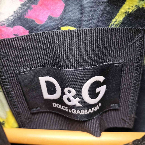 ディーアンドジードルチェアンドガッバーナ D&G DOLCE&GABBANA LAMB LEATHER ラムレザー ジップ ポケット ギミック レザージャケット Archive アーカイブ レディース 36
