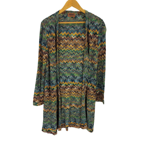 ミッソーニ MISSONI 幾何学 ロングカーディガン レディース 42