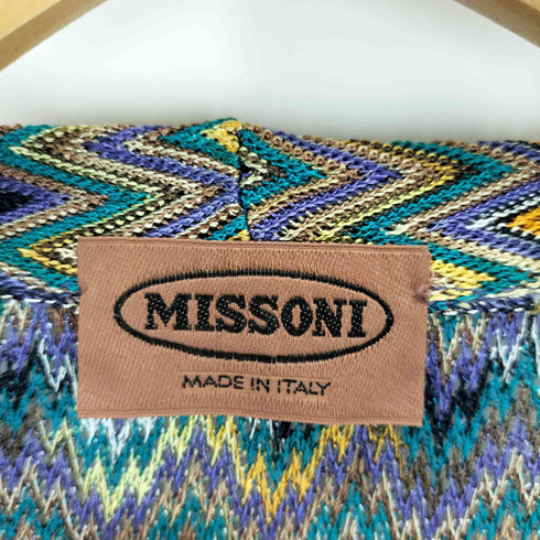 ミッソーニ MISSONI 幾何学 ロングカーディガン レディース 42