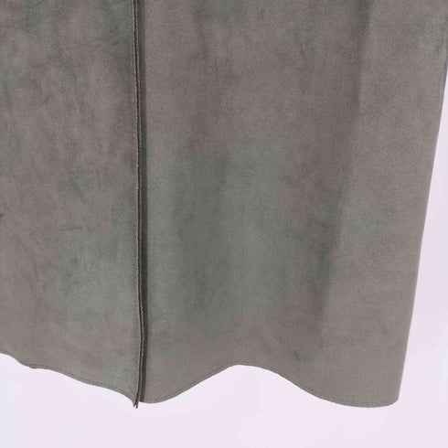 ザラ ZARA BASIC ウエストベルト フェイクスエード ダブル トレンチコート レディース import:M