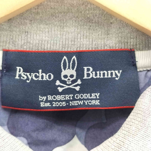 サイコバニー Psycho Bunny スカルバニー刺繍 襟裏迷彩 ポロシャツ メンズ import:M