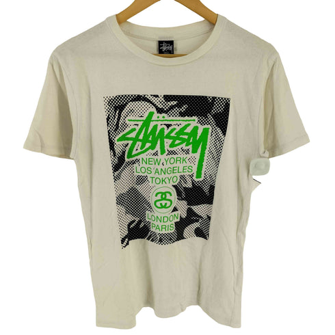 ステューシー Stussy WORLD TOUR TEE ドット カモフラ柄 ワールドツアー プリント Tシャツ メンズ S