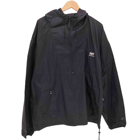 ヘリーハンセン HELLY HANSEN 90s ロゴ刺繍 リップストップ ナイロン アノラックパーカー メンズ import:L
