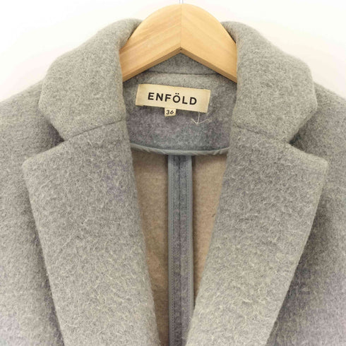 エンフォルド ENFOLD 16AW リバーウールスリットコート レディース 36