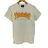 スラッシャーマガジン THRASHER MAGAZINE ファイヤーパターンロゴ クルーネックTシャツ メンズ import:S