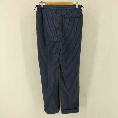 Magee マギー 70-80s 英国製 OPTI オプティジッパー サイドアジャスター 1タック ストライプ柄 スラックス メンズ 32