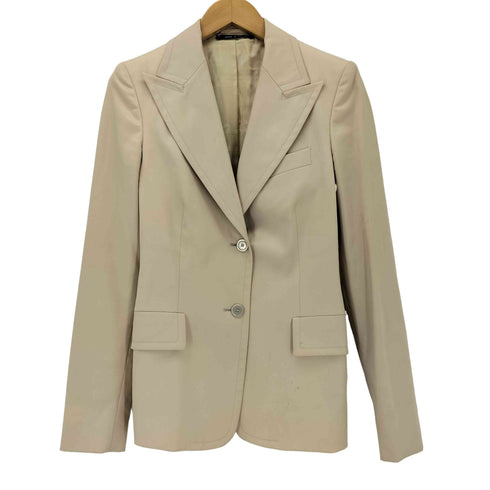 グッチ GUCCI バックプリーツ 2B テーラードジャケット レディース 38