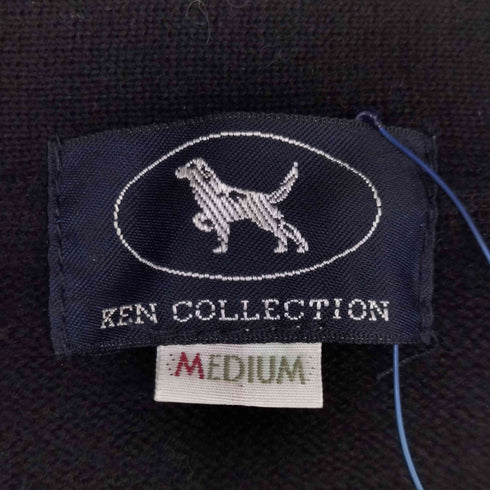 ケンコレクション KEN COLLECTION ウール100% ワンポイントロゴ刺繍 カーディガン メンズ JPN:M