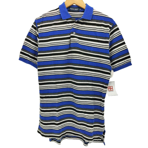 ポロゴルフラルフローレン POLO GOLF RALPH LAUREN ポニー刺繍 マルチカラー ボーダー ポロシャツ メンズ import:M
