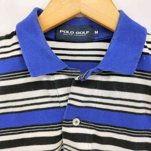 ポロゴルフラルフローレン POLO GOLF RALPH LAUREN ポニー刺繍 マルチカラー ボーダー ポロシャツ メンズ import:M
