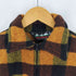 REMARKABLE/ ウール100 チェック柄 ハーフジップ プルオーバーシャツジャケット メンズ import:M