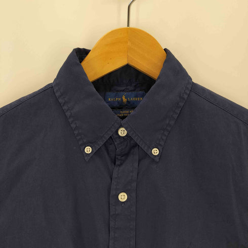 ラルフローレン RALPH LAUREN CLASSIC FIT FEATHER WEIGHT TWILL スモールポニー 刺繍 半袖 シャツ メンズ S
