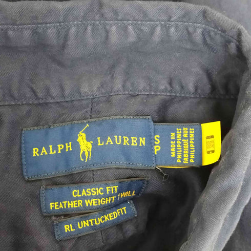 ラルフローレン RALPH LAUREN CLASSIC FIT FEATHER WEIGHT TWILL スモールポニー 刺繍 半袖 シャツ メンズ S