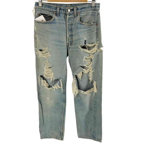リーバイス Levis USA製 ボタン裏546刻印 ボタンフライ デニム パンツ ボロ メンズ