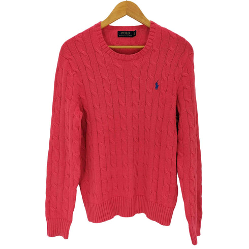 ポロラルフローレン POLO RALPH LAUREN スモールポニー 刺繍 ケーブル編み ニット メンズ XS