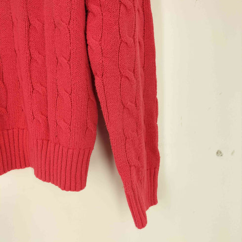 ポロラルフローレン POLO RALPH LAUREN スモールポニー 刺繍 ケーブル編み ニット メンズ XS