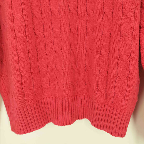 ポロラルフローレン POLO RALPH LAUREN スモールポニー 刺繍 ケーブル編み ニット メンズ XS