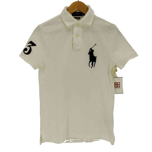 ポロラルフローレン POLO RALPH LAUREN CUSTOM SLIM FIT ビッグポニー 刺繍 鹿の子 ポロシャツ メンズ XS