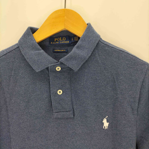 ポロラルフローレン POLO RALPH LAUREN CUSTOM SLIM FIT スモールポニー 刺繍 半袖 ポロシャツ メンズ S