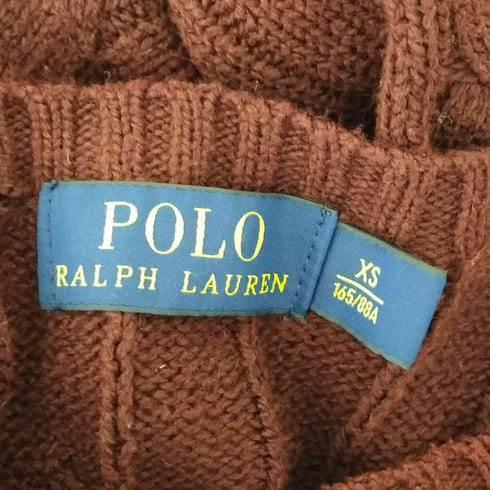 ポロラルフローレン POLO RALPH LAUREN スモールポニー 刺繍 ケーブル編み ニット メンズ XS