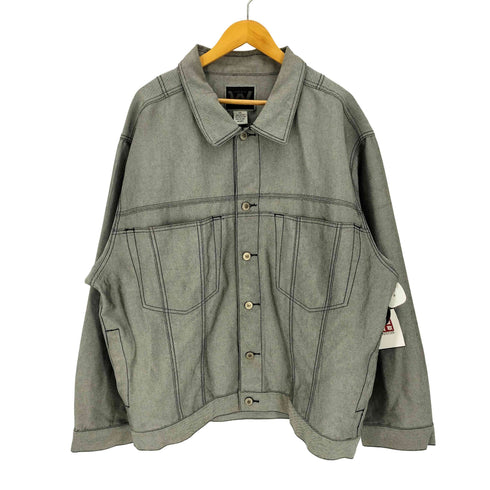 WEBS JEANS ロゴボタン ステッチデザイン トラッカージャケット メンズ 2XL