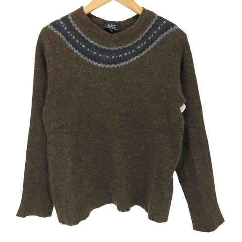 アーペーセー A.P.C. 90-00S イタリア製 ジャガードウールニット レディース 2