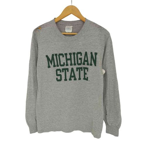 ヘインズ Hanes Michigan state カレッジプリント ロングスリーブ メンズ
