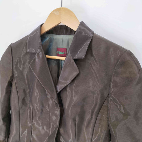ケンゾーパリス KENZO PARIS 90-00S OLD 比翼 シングルブレスト ノッチドラペル テーラードジャケット レディース