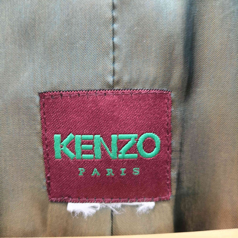 ケンゾーパリス KENZO PARIS 90-00S OLD 比翼 シングルブレスト ノッチドラペル テーラードジャケット レディース