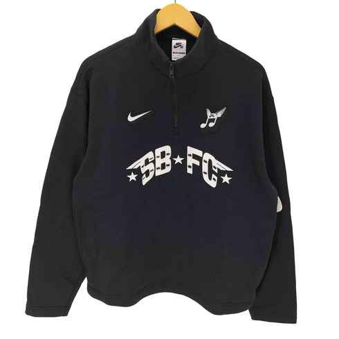 ナイキスケートボーディング NIKE SB ハーフ ジップ スウェット バック エンジェル プリント フロント ロゴ 裏起毛 メンズ import:M