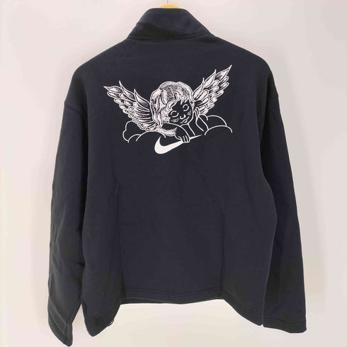 ナイキスケートボーディング NIKE SB ハーフ ジップ スウェット バック エンジェル プリント フロント ロゴ 裏起毛 メンズ import:M