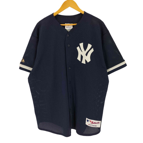 マジェスティックアスレチック Majestic ATHELETIC USA製 チームメッシュベースボールシャツ メンズ XL