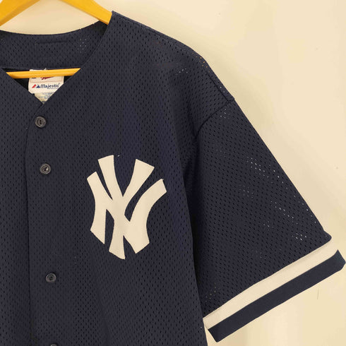 マジェスティックアスレチック Majestic ATHELETIC USA製 チームメッシュベースボールシャツ メンズ XL