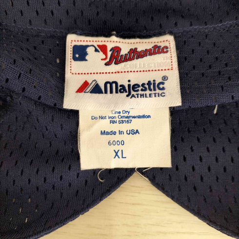 マジェスティックアスレチック Majestic ATHELETIC USA製 チームメッシュベースボールシャツ メンズ XL