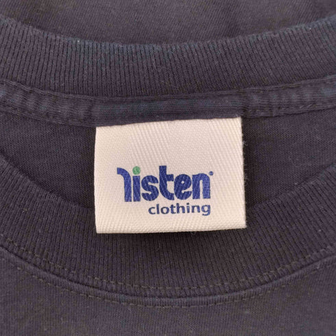 listen clothing USA製 ロゴプリント クルーネックTシャツ メンズ import:L