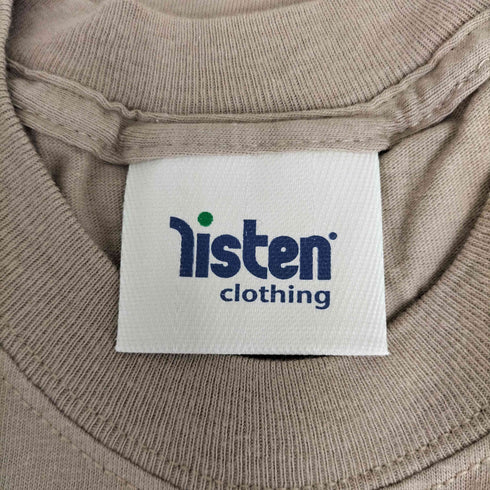 listen clothing USA製 ロゴ刺繍クルーネックTシャツ メンズ import:L