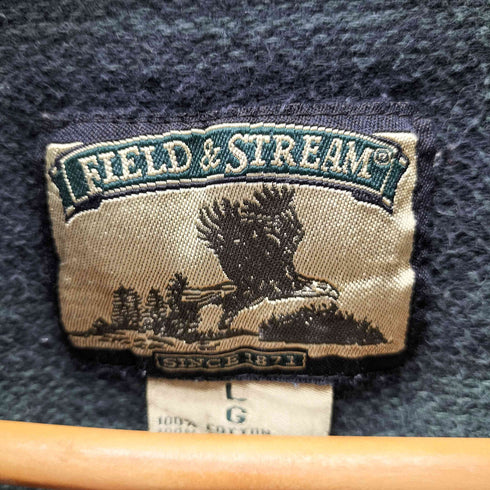 フイールドアンドストリーム FIELD&STREAM 90S ネルシャツ チェック柄 グリーン メンズ import:L